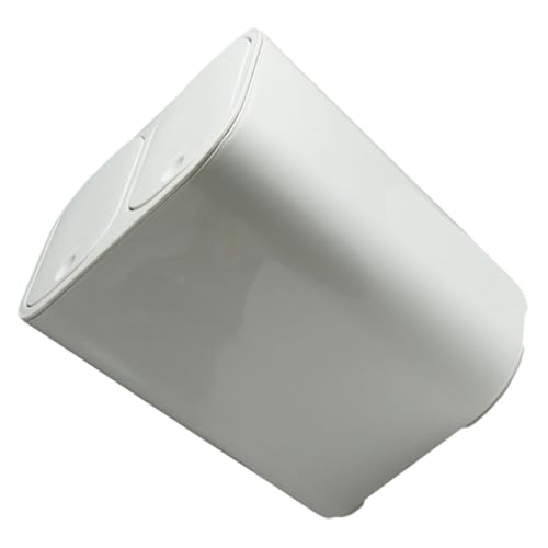 Bote de basura rectangular dual con tapa PRETYZOOM blanco