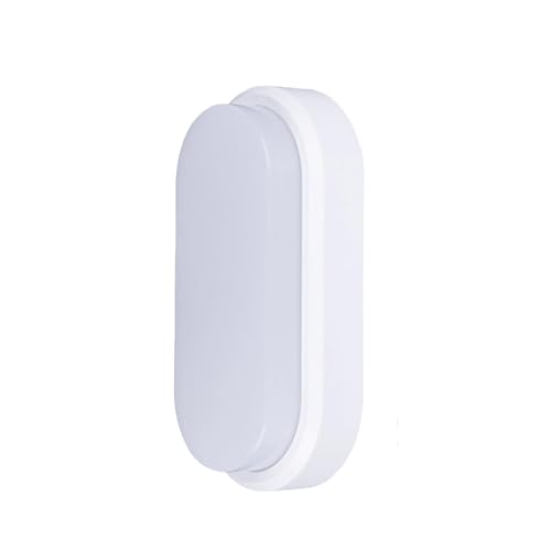 Voltix Plafoniera LED Ovale 18W, Lampada da Soffitto e Parete, IP54 Impermeabile Antipolvere, Ideale per Garage, Cantina, Bagno, Seminterrato, Esterno e Corridoio (Bianco Caldo (3000K), 1 Pezzo)