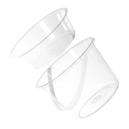 BESTYASH 1 Juego Cubo con Tapa Lavabo Cubiteras Cubo De Fregona Cubos con Asas Baldes Cubos y Baldes Pequeño Lavabo Balde Pequeño De Lavado De Cara Balde El Plastico Transparente