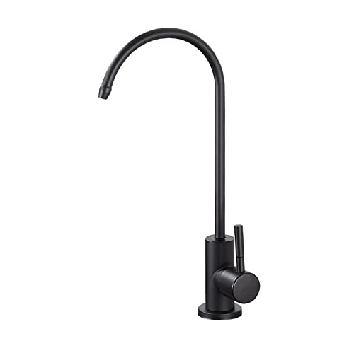 Grifo negro de cocina ósmosis con acabado premium y giro completo de trescientos sesenta
