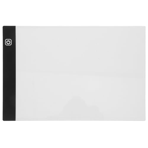 LALAFINA Tablero de Dibujo LED A4 200x300 Mm con Brillo Ajustable, Almohadilla de Luz Portátil de Plástico Translúcido para Caligrafía, Bocetos y Animación, con Cable USB 1.5 M, Adecuado