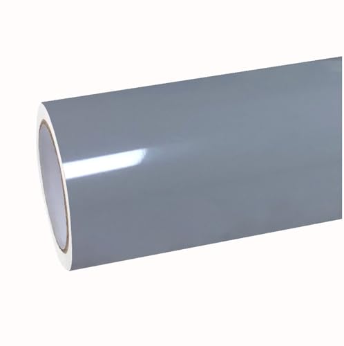 Image of WISDOM Nado Grey Glossy Vinyl Car Wrap Air Release, Self Adhesive, Vehicle wrap Sheet for Automotive Bike DIY Exterior Interior Decoration (NADO Grey Glossy, 20 Inch X 7 Feet)