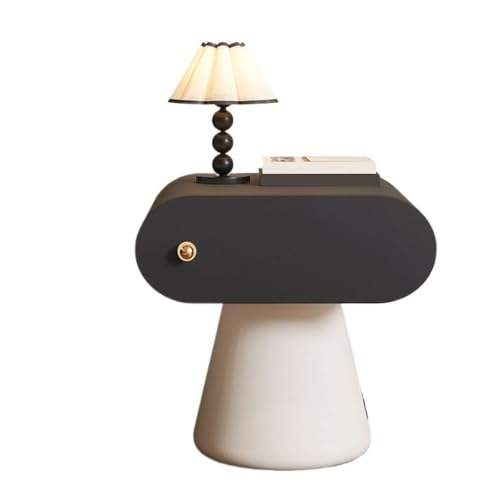 Table de chevet noire et polyvalente comme table d'appoint de salon
