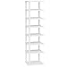 HOOBRO Scaffale Scarpiera Autoportante, Scaffale Portaoggetti Angolare a 8 Livelli, Stile Vintage, Espositore, Organizzatore per Piccolo Spazio, Struttura ad Incastro, per Entrata, Bianco EWW22XJ01 immagine