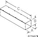 Hoffman F44T160GV Wireway, NEMA 1, Straight Section, Galvanized, 4.00" x 4.00" x 60.00"