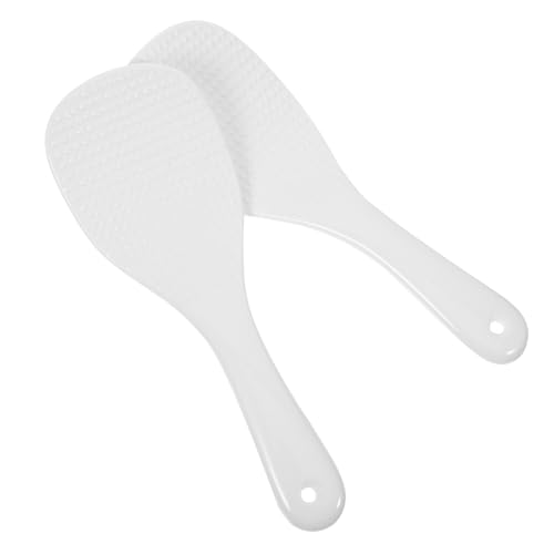 PRETYZOOM 2pcs Ceramic Rice Paddle Spoon Non Stick Rice Scoop for Kitchen Use Smooth Serving Utensils for Preparation and Storage