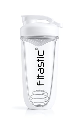 Image of Fuel Shaker Bottle - 700 ml | BPA-Free, Leak-Proof with Mixing Mesh | Premium Black Protein Shaker for Gym & Fitness (Pack of 1, White, PET)