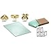 CRL DM1BR 3 Cube Tempered Glass Displayer with Brass Connectors