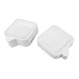 Beavorty 100 Piezas Platos Cuadrados de Papel Fuertes para Cumpleaños Barbacoas y Manualidades Platos Desechables Pequeños para Tartas Postres al Aire