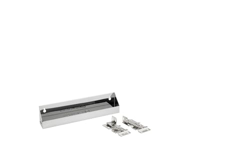 Image of REV-A-SHELF 13 inch Stainless-Steel Tip-Out Tray w /Hinges for Sink Base Cabinets