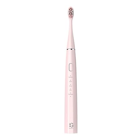 BumGum Gntl Sonic Toothbrush Electronic Tooth Brush For Adults And Kids With 5 Modes | USB Charging (Colour - Light Pink)