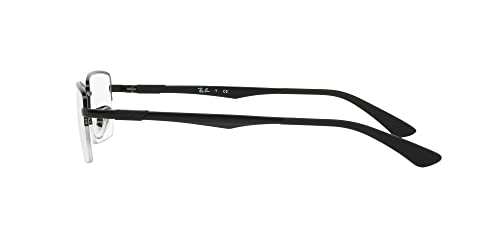 Ray-Ban Men's RX6263 Rectangular Prescription Eyewear Frames, Black, 54mm4