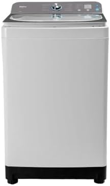 Máquina de lavar Philco 14kg, cor branca, com painel cinza e maçaneta central.