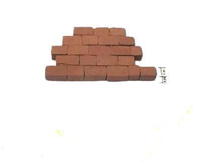 Aedes 2219. Piedra muro roja. Escala 1/87. Pack de 300 unidades