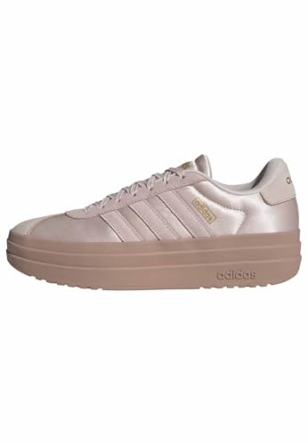 Image of adidas Womens Vl Court Bold Lace Up Sneakers Shoes Casual - Pink