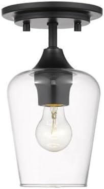 Z-Lite 1 Light Flush Mount 473F1-MB, Matte Black
