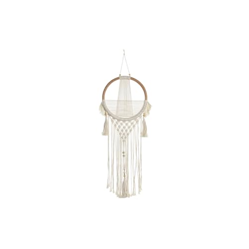 Décoration suspendue en macramé rotin et coton 30x110 cm chic
