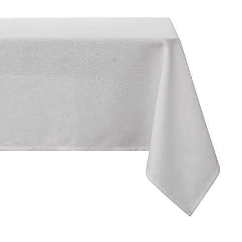 Deconovo Wipeable Faux Linen Rectangular Tablecloth for Coffee Tables Grey 130x220cm(51x87in), 87 x 51 inch (Rectangular) - Image 2