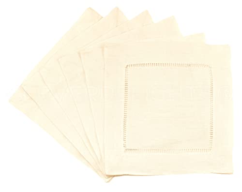 Servilletas de Tela Cocktail 6" Cream 12 Unidades miniatura 1