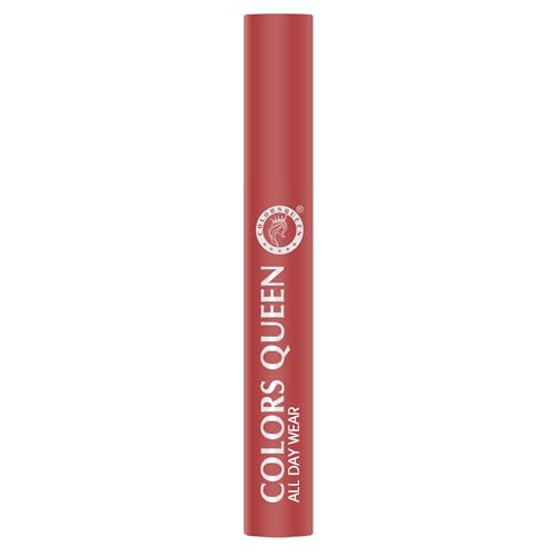Image of Colors Queen All Day Wear Liquid Lipstick - Wild Berry, 12g | Highly Pigmented, Long Lasting Matte Lipstick | Smooth One Swipe Application, Lightweight & Non Transfer Liquid Lipstick for Women