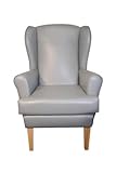 Care Home Wing Chair Orthopaedic High back Lumbar Support 21" wide seat 21" seat height (Grey)