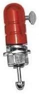 One Atv Wheeler Whip Safety Flag Red 1/4 Inch Shorty Quick Release Mount - Holder