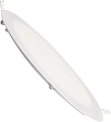 JANDEI – Rundes LED-Einbaudownlight, 18 W, 1500 Lumen, extraflach 13 mm, Montageloch Ø 200–205 mm, Kaltweiß 6000k, inklusive Transformator