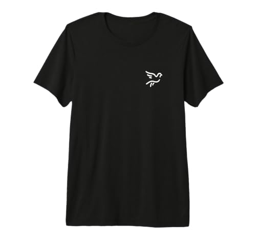 Simple Minimalist Badge Patch Line Art Doves Dove Premium Tri-Blend T-Shirt