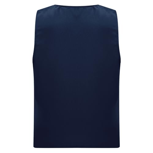 YiZYiF Unisex Kid Vest Button Down Waistcoat Volunteer Activity Vest Sleeveless Jacket with Pockets Waiter Workwear3