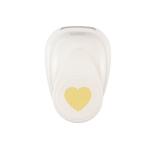 Vaessen Creative Craft Paper Punch - Heart - 2,2 x 2,3 cm - Circle Cutter for Crafting and Card Making, White/Pink