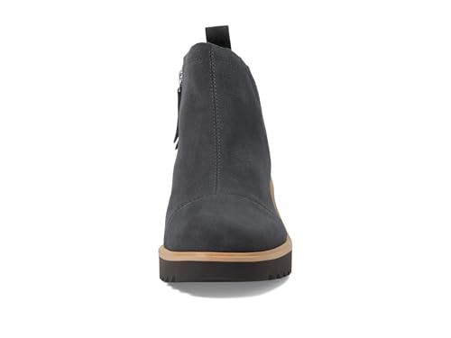 Image of TOMS Women's Maude Wedge Boot, Leather Upper, OrthoLite Insole, Side Zip, Lightweight