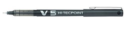 Pilot Hi-Tecpoint V5 Pen, Black (Pack of 2)