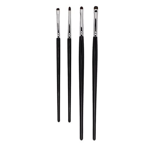 4pcs Eyeliner Smudge Brush Set - Lápiz Herramienta de Maquillaje Suave, Eyeshadow Brush para Mezclar Sombra de Ojos, Blending y Ceja de Larga Duración