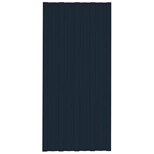 vidaXL 36x Dachpaneele Trapezblech Dachplatten Dachblech Trapezbleche Profilblech Metallblech Stahlblech Dach Platten Verzinkter Stahl Anthrazit 100x45cm vidaXL 36x Dachpaneele Trapezblech Dachplatten Dachblech Trapezbleche Profilblech Metallblech Stahlblech Dach Platten Verzinkter Stahl Anthrazit 100x45cm