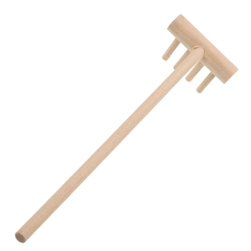 Mipcase Rastrillo De Jardín Miniatura De Bambú para Alisar Arena, Herramienta Artesanal Decorativa para Mesa De Arena, Uso Jardinería Zen, Juego Compacto y Portátil