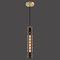 RAFXZ Modern K9 Crystal Kitchen Island Pendant Light,14.95'' Black Long Crystal Pendant Light,1 Light Indoor Crystal Pendant Light, for Kitchen Dining Bathroom Bedroom,Included 2 Bulb