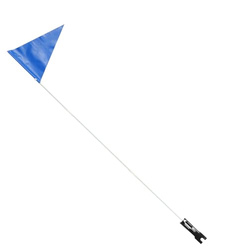 Hohopeti Bandera Triangular Ajustable para Bicicleta Infantil Mástil Reflectante de 190 CM Alta Visibilidad en Azul para Seguridad y Accesorios Bici de Ciclismo Niña