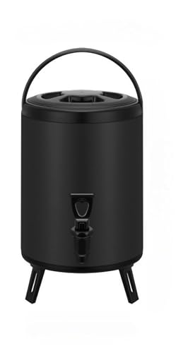 Cicqkks やかん容量6 L/8 L/10 L/12 Lケトルポット保温ポットステンレス鋼ポット保冷三脚お湯/ジュース/ミルクティー/ミルク/豆乳/コーヒー家族の集まりやレストラン広口飲料食品グレード材質耐久性があり、洗浄が容易多機能サーバー (8L,