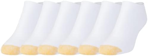 Gold Toe Women's Sport Cushion No Show Socks, 6-Pairs, White, Medium