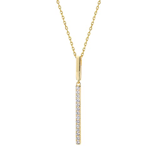 Collier en Argent 925 MOCHAMIK orné d'une longue bande de zircon étincelant