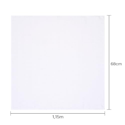 Papi Textil Toalha de Fralda Super Luxo Mami c/Bainha Branca 1,15m x 68cm Contém 03 Un