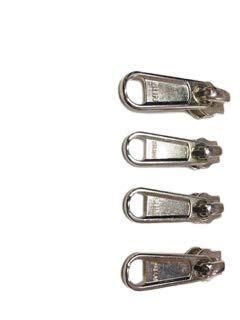 Image of Sun Zipper Slider for Bag [5, 8, 10 Number] Pull Zipper Puller Sewing (Pack of 25) Silver Color (10 in)