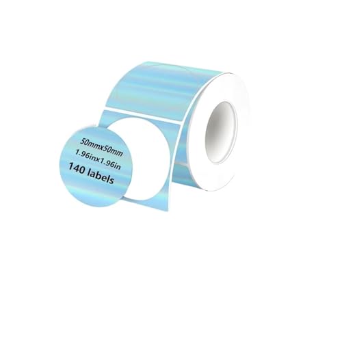 50 × 50 ���M���x���v�����^�X�e�b�J�[���ȔS���J���[���[�U�[���M���X�[�c Phome M110 M200 M120 E210 ���x�����[�J�[(Laser Blue-50x50mm)