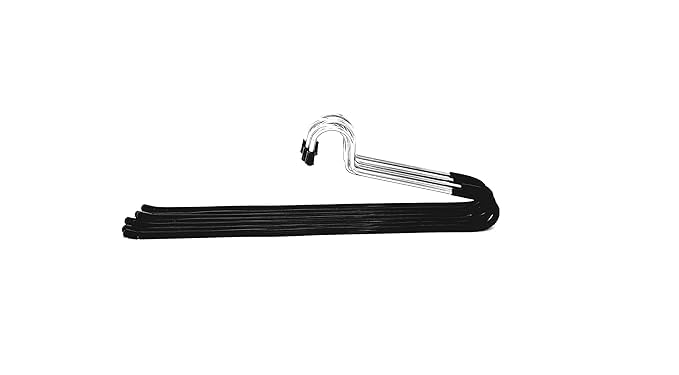 Saree Hanger for Multipurpose use of Shirts, Pants, Trousers & Sarees Pack of 10PC (Black, 10PC)