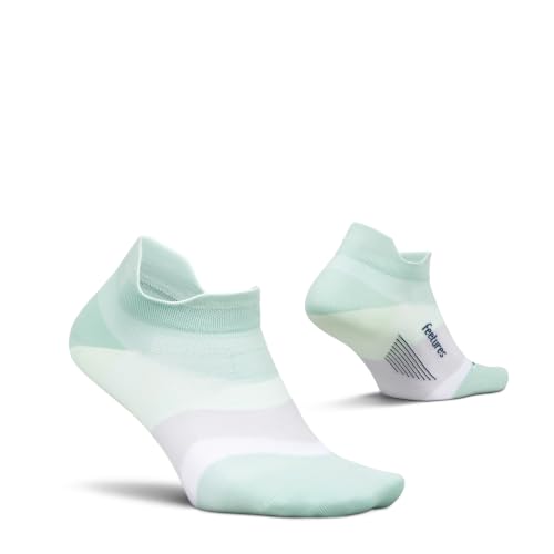 Feetures Elite Ultra Light No Show Tab Ankle Sock, Supine Sage, L, 1 Pair