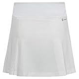  adidas Girls\' Club Tennis Pleated Skirt, White, Small