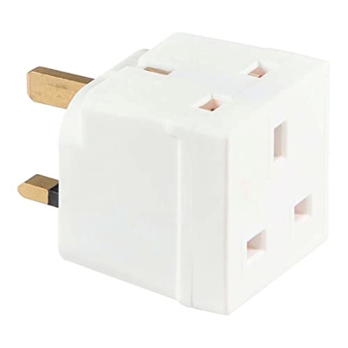 BAANI 2 Way Double Plug Adaptor - Multi Plugs Extension Sockets Adapter - UK 3 Pin Socket Extensions 250V 13 Amp - Power Extender Multiplug Block for Kitchen, Office, PC, TV, Indoor Lighting - Image 3