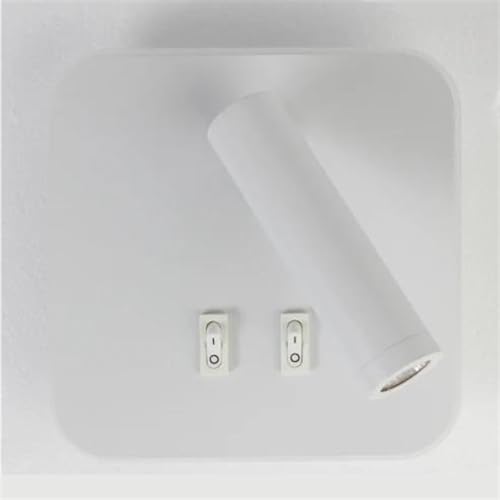 Lámpara Pared Ajustable Con Rotación 350 Grados Aplique Lectura Interruptor 3W 10W Luz Retroiluminación Dormitorio Hotel Estudio Cabecera For Home Living Room Bedroom Stairs(E,Cool White(5500-7000K))