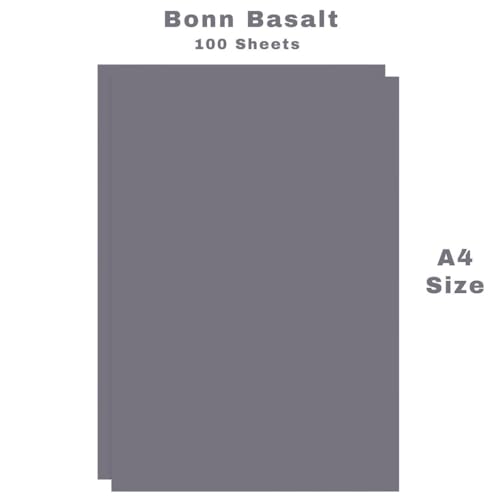 Image of CVANU Premium A4 Color Paper Sheets Bonn Basalt 120 GSM Color Art Papers for Kids DIY Arts and Crafts| Scrapbooking| Card Making (Pack of 100)