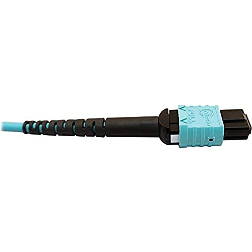 Tripp Lite 400Gb Ethernet Fiber Optic Cable, Multimode 50/125 Om4 Breakout Cable, Plenum Rated, 24F Mtp/Mpo-Pc To 8X Lc Duplex (F/M), 1M, Aqua (N846D-01M-24Caq) #TOP3